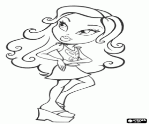malvorlagen Ein M�dchen Bratz - Cloe, genannt Angel ausmalbilder