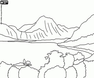 malvorlagen Ein see mit vegetation ausmalbilder