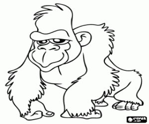 malvorlagen Eine beeindruckende Gorilla gehen ausmalbilder