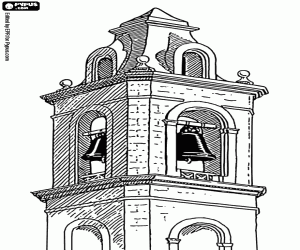 malvorlagen Eine glockenturm ausmalbilder