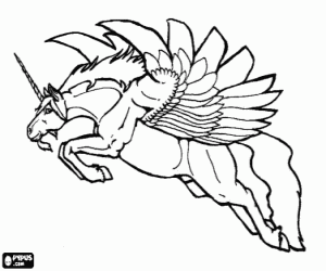 malvorlagen Einhorn Fliegen mit gro�en Fl�geln ausmalbilder