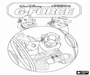 malvorlagen Einige der besonderen Vertreter der G-Force-Team ausmalbilder