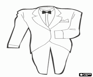 malvorlagen Elegante nachtklage f�r einen herrn im querbinder und im taschentaschentuch ausmalbilder