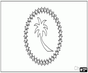 malvorlagen Flagge von Chuuk, bundesstaat der F�derierten Staaten von Mikronesien ausmalbilder
