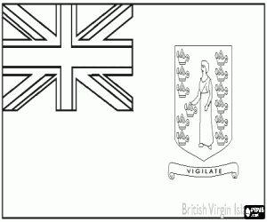 malvorlagen Flagge von die Britischen Jungferninseln, britisches �berseegebiet in der Karibik ausmalbilder