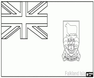 malvorlagen Flagge von die Falklandinseln auch Malwinen, britisches �berseegebiet im s�dlichen Atlantik ausmalbilder