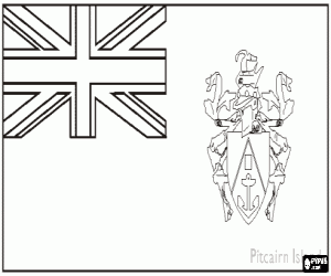malvorlagen Flagge von die Pitcairninseln, britisches �berseegebiet im s�d�stlichen Pazifik ausmalbilder