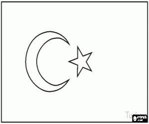 malvorlagen Flagge von die T�rkei  ausmalbilder