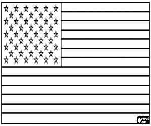 malvorlagen Flagge von die Vereinigten Staaten von Amerika oder USA ausmalbilder
