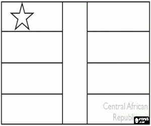 malvorlagen Flagge von die Zentralafrikanische Republik ausmalbilder
