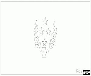 malvorlagen Flagge von Kosrae, einen der F�derierten Staaten von Mikronesien ausmalbilder