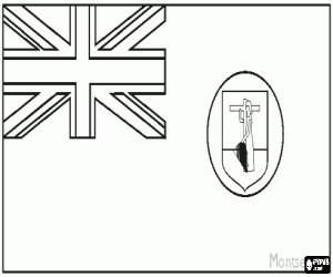 malvorlagen Flagge von Montserrat, britisches �berseegebiet in der Karibik ausmalbilder