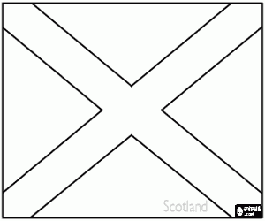 malvorlagen Flagge von Schottland, landesteil des Vereinigten K�nigreichs Gro�britannien und Nordirland ausmalbilder