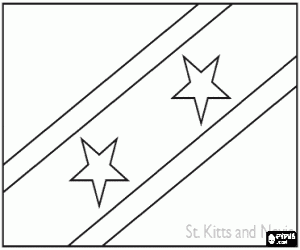 malvorlagen Flagge von St. Kitts und Nevis ausmalbilder