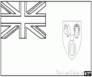 malvorlagen Flagge von Turks- und Caicosinseln ausmalbilder
