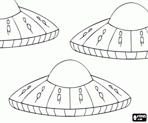 malvorlagen Fliegende Untertassen oder UFOs in den Raum ausmalbilder