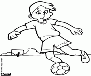 malvorlagen Fu�ball-spieler den ball fahren ausmalbilder