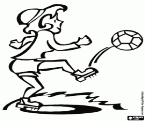 malvorlagen Fu�ball-spieler den ball schie�en ausmalbilder