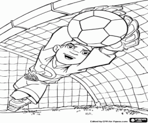 malvorlagen Fussball Torwart Fang den Ball mit seinen H�nden ausmalbilder