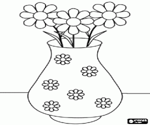 malvorlagen G�nsebl�mchen in einer vase mit dem gleichen blumen ausmalbilder