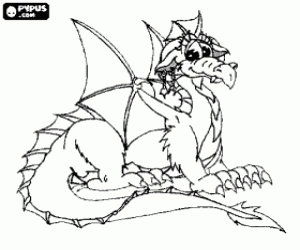 malvorlagen Gefl�gelten drachen sitzen auf dem boden ausmalbilder