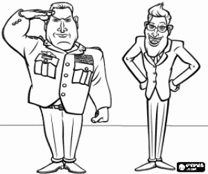 malvorlagen General Monger tun das milit�r begr�ssen vor Pr�sident Hathaway ausmalbilder