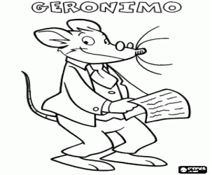 malvorlagen Geronimo Stilton, dem Direktor der Zeitung von Mausingen ausmalbilder