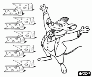 malvorlagen Geronimo Stilton, die Maus Journalisten sehr zufrieden mit dem K�se ausmalbilder