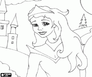 malvorlagen Gesicht der prinzessin mit einem tiara neben dem schloss ausmalbilder