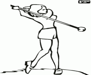 malvorlagen Golf - Golfspieler im schwingen ausmalbilder
