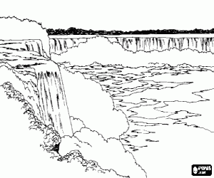 malvorlagen Great wasserf�lle mit seinen vielen f�llen und wolken von dampf-anstieg ausmalbilder