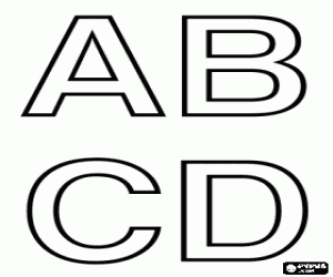 malvorlagen Gro�buchstaben A, B, C und D ausmalbilder