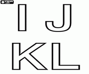 malvorlagen Gro�buchstaben I, J, K und L ausmalbilder