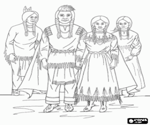 malvorlagen Gruppe der Indianer aus dem Stamm nimipu ausmalbilder