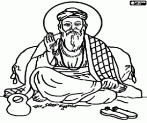 malvorlagen Guru Nanak Dev, dem gr�nder der Sikhismus ausmalbilder