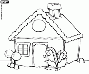 malvorlagen Haus dekoriert mit Weihnachtsschmuck ausmalbilder
