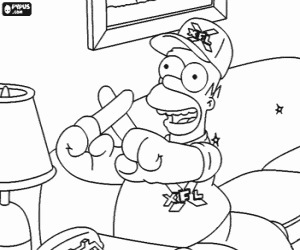 malvorlagen Homer Simpsons auf der couch zu hause �ber seine finger zu vermeiden pech ausmalbilder