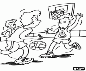 malvorlagen Indem man ein basketballspiel spielt ausmalbilder