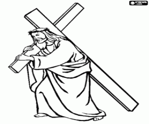 malvorlagen Jesus mit dem Kreuz nach Golgatha ausmalbilder