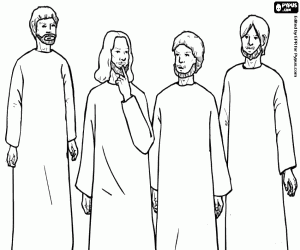 malvorlagen Jesus mit einigen seiner J�nger ausmalbilder