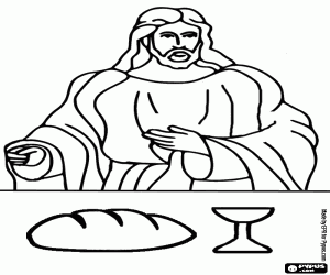 malvorlagen Jesus segnet die Brot und Wein ausmalbilder