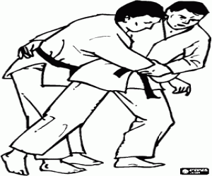 malvorlagen Judo - Zwei judoists �ben ausmalbilder