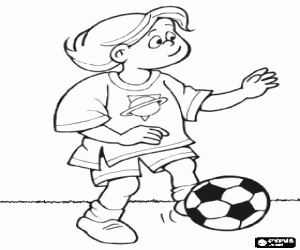 malvorlagen Junge Fu�baller �ben mit dem Ball ausmalbilder