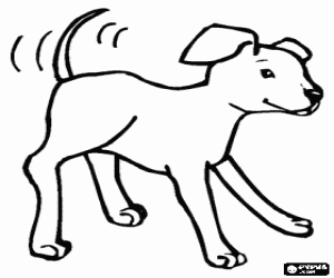 malvorlagen Junge hund gl�cklich indem sie den schwanz ausmalbilder