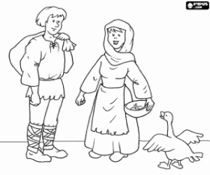 malvorlagen Junge landwirte unter dem schutz eines feudalherren ausmalbilder
