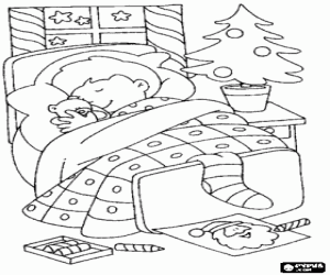 malvorlagen Jungentr�umen aufgeregt w�hrend der nacht von Weihnachtsabend ausmalbilder