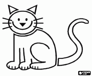 malvorlagen Katze mit einem gro�en l�cheln ausmalbilder