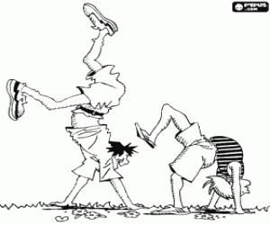 malvorlagen Kinder die einen handstand durchf�hren ausmalbilder