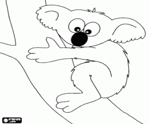 malvorlagen Koala auf einen Baum klettern ausmalbilder
