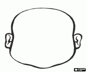 malvorlagen Konturen von Gesicht zu zeichnen Augen, Nase und Mund ausmalbilder